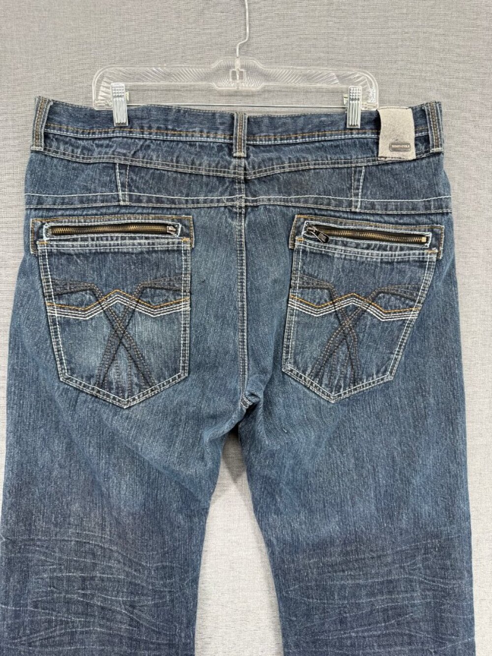 VTG Southpole Jeans Mens 42x34 Thick Stitch‎ Embroidered Zip Pockets Baggy Y2K